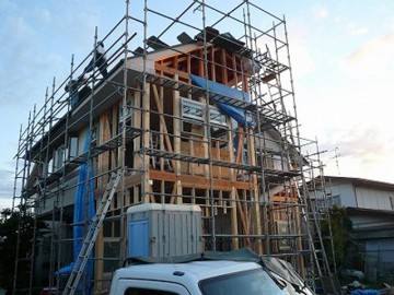 201111_04 H様邸(岡山市東区)増築部分上棟
